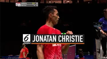 Pemain tunggal putra Jonatan Christie melaju ke babak ketiga kejuaraan dunia bulutangkis 2019. Jonatan kalahkan tunggal putra Korea Kwang Hee Heo hari Selasa (20/8/2019) di Swiss.