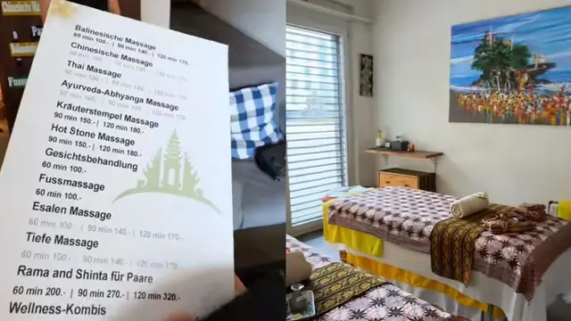 Pengalaman Pijat ala Bali yang Dibuka Orang Indonesia di Swiss, Harganya Bikin Syok. (Dok: TikTok @livewitheveee)