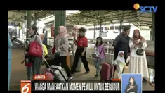 Penumpang kereta meningkat jelang Pemilu 2019 dan libur Paskah. Beberapa penumpang mengaku ambil cuti untuk berlibur bersama keluarga.