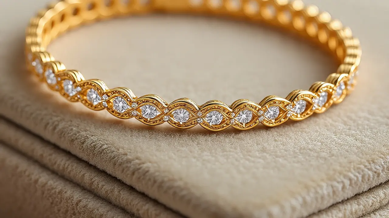 Gelang Emas White Diamond (Created by Meta AI)