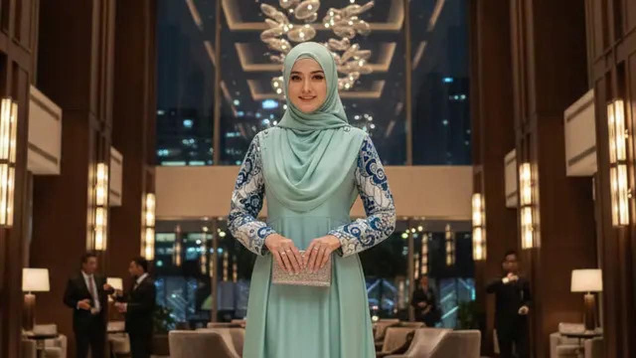 5 Gaya Hijab Islami yang Cocok Dipadukan dengan Gamis Brokat Warna Sage
