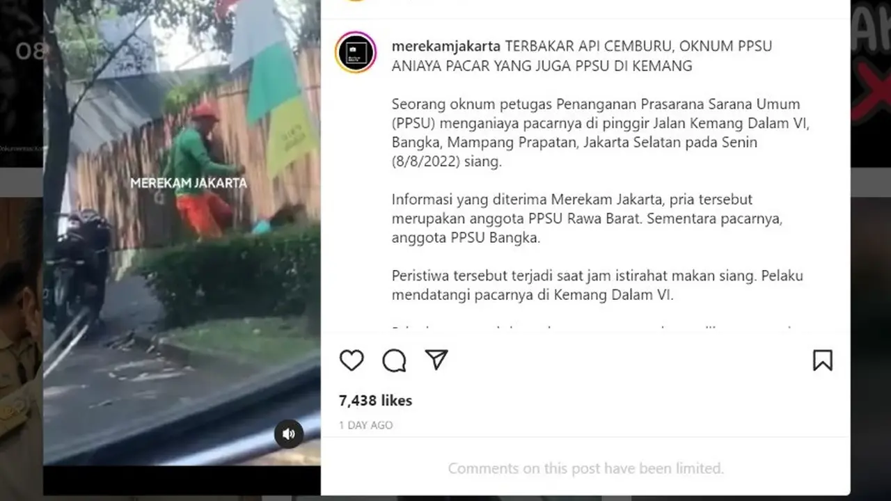 Viral video anggota PPSU aniaya pacar di Jakarta Selatan (Jaksel).