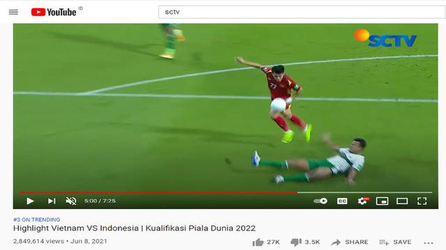 Pemain Timnas Vietnam, Nguyen Tien Linh diduga handball sebelum mencetak gol ke gawang Timnas Indonesia di Kualifikasi Piala Dunia 2022.