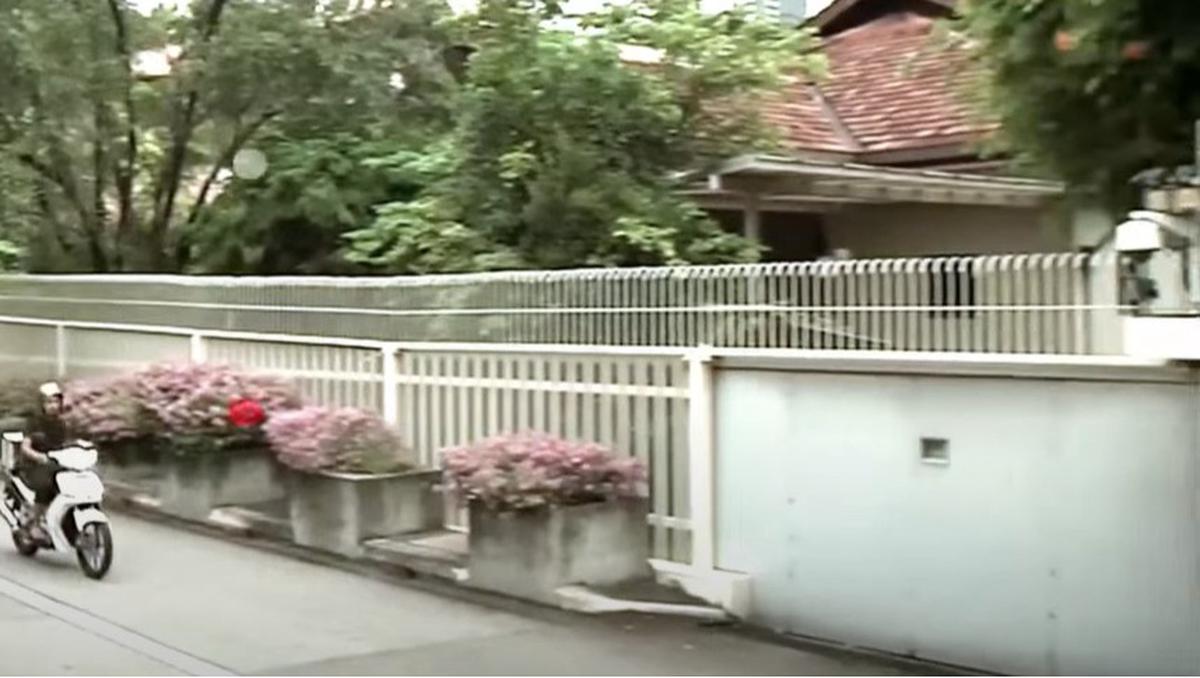 Potret penampakan bagian depan rumah kediaman mendiang Lee Kuan Yew