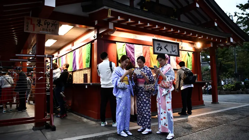 Kimono di Kuil Sensoji