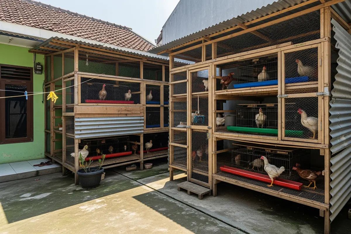Desain Kandang Ayam Pedaging di Belakang Rumah