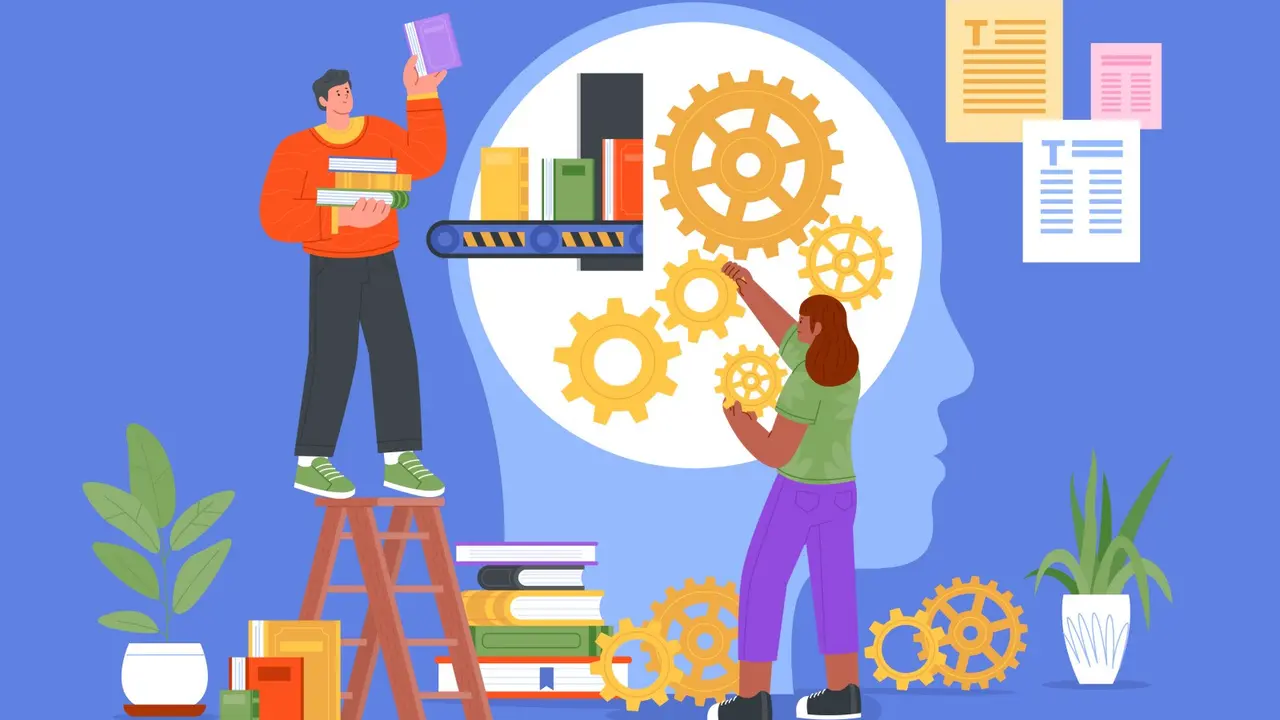 Ilustrasi pendidikan, belajar, ilmu, wawasan