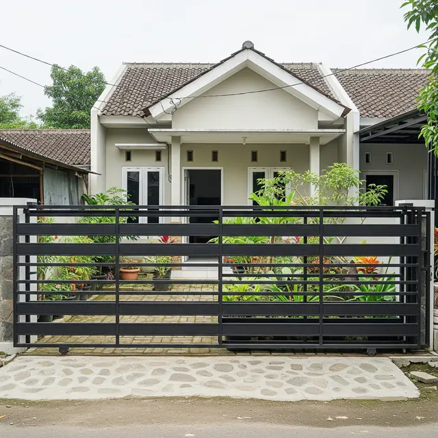 9 Desain Pagar Minimalis untuk Rumah Type 45 di Desa, Modern dan Estetik