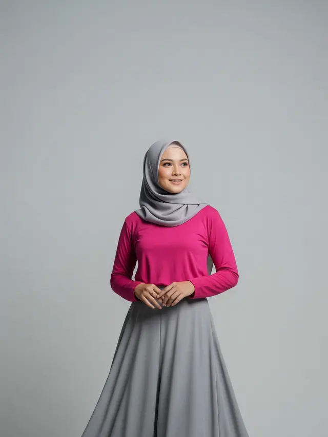 Jilbab Abu-abu atau Abu-abu Soft