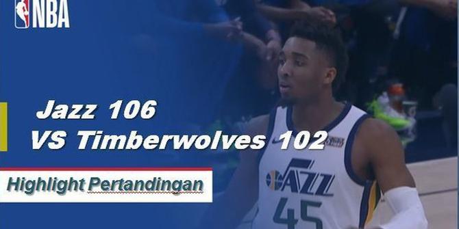 Cuplikan Hasil Pertandingan NBA : Jazz 106 VS Timberwolves 102