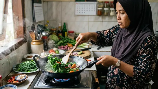 Cara memasak daun kelor (Foto: Gemini AI)
