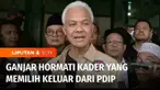 Calon Presiden nomor urut 3, Ganjar Pranowo menanggapi mundurnya sejumlah kader hingga simpatisan dari PDIP jelang Pilpres 2024. Namun Ganjar tak ambil pusing dan menghormati pilihan politik individu.