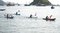 Lomba dayung sebagai salah satu ajang meramaikan Labuan Bajo Marathon 2022 sekaligus upaya menggairahkan pariwisata di Labuan Bajo.