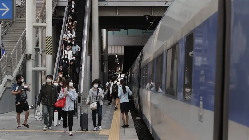 Suasana Stasiun Seoul Jelang Liburan Chuseok