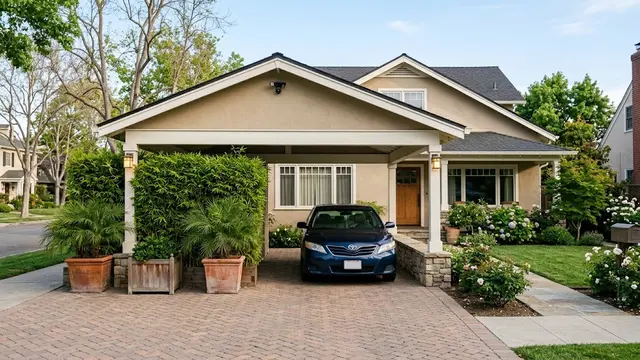 Desain Carport Rumah Tanpa Pagar
