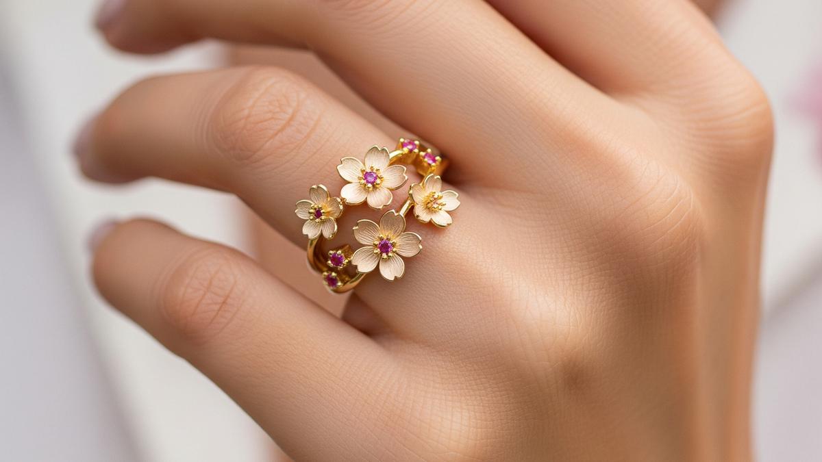 8 Model Cincin Emas Motif Bunga yang Anggun dan Penuh Makna, Sedang Tren di 2025