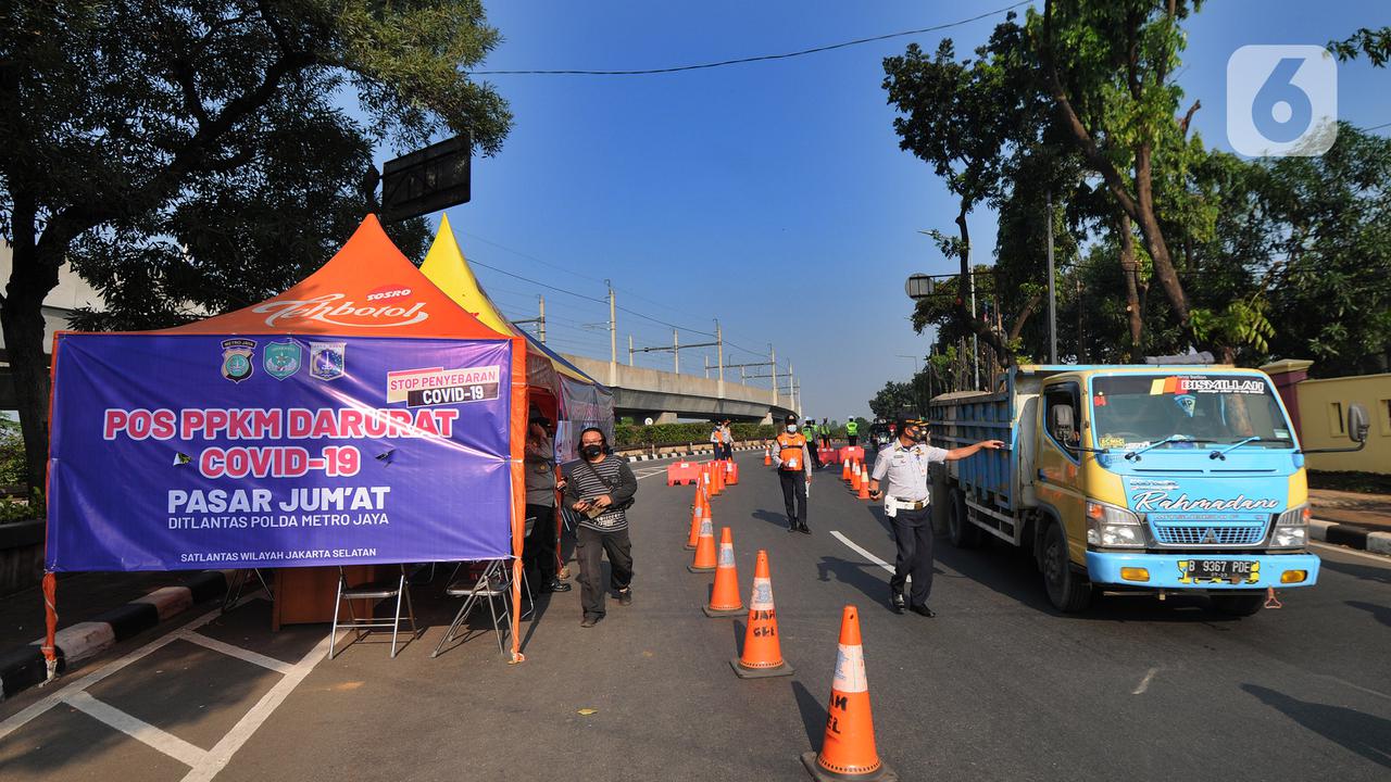 penyekatan kendaraan PPKM darurat