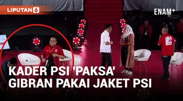 Detik-detik Kader PSI 'Paksa' Gibran Pakai Jaket PSI