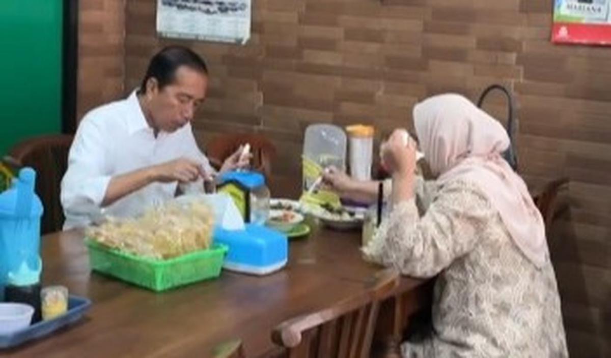 Jokowi makan berdua dengan Iriana setelah purnatugas sebagai presiden