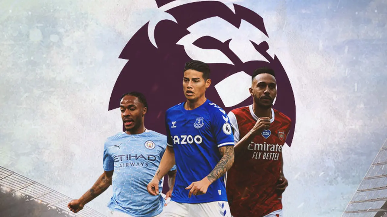 Premier League - Raheem Sterling, James Rodriquez, Pierre-Emerick Aubameyang