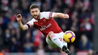 Shkodran Mustafi (41 juta euro) - Shkodran Mustafi menjadi bek Jerman termahal saat dilabuhkan Arsenal pada musim 2016/2017. Arsenal mendatangkan Mustafi dari Valencia dengan harga 41 juta euro. (AFP/Glyn Kirk)