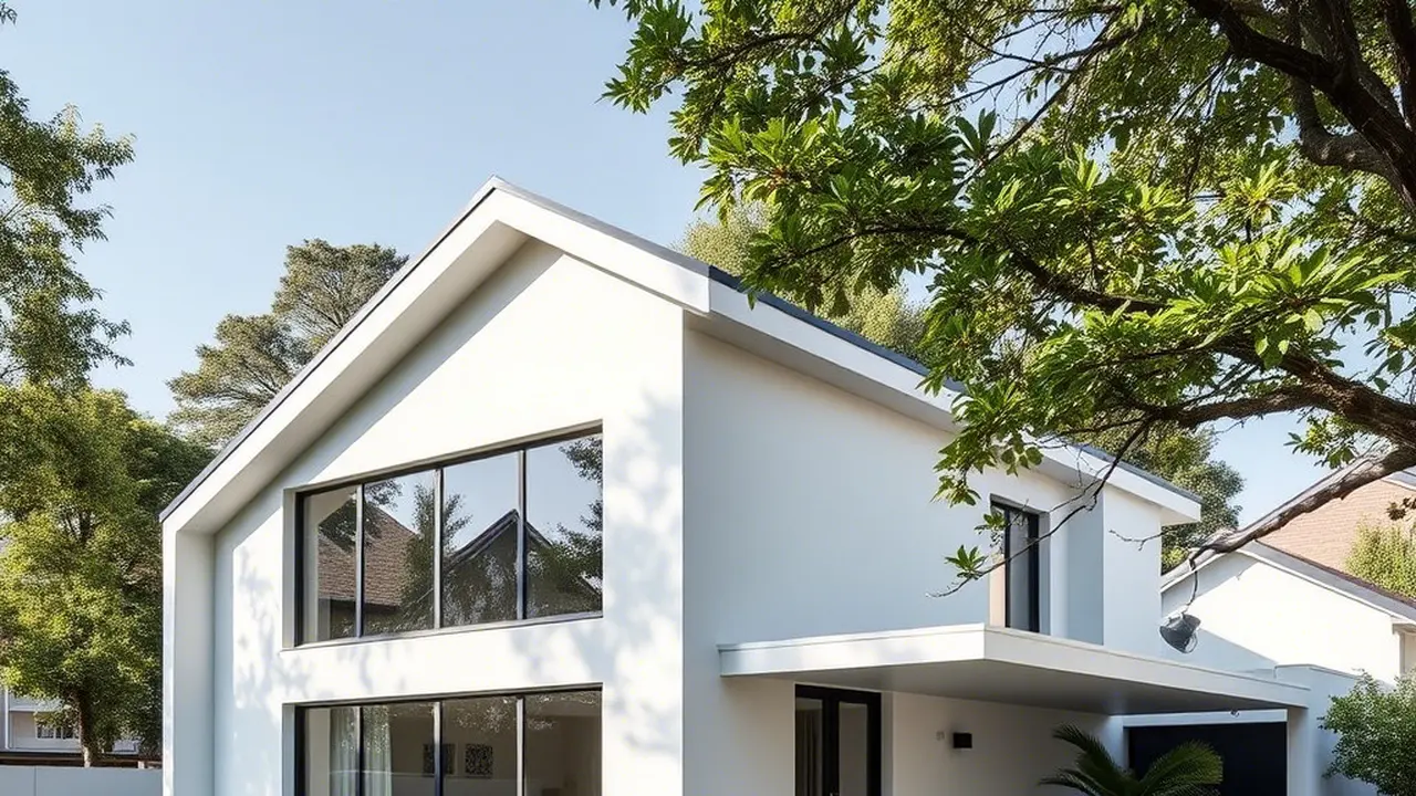 Rumah Atap Miring Konsep Industrial