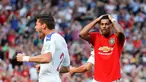 Ekspresi pemain Manchester United (MU) Marcus Rashford (kanan) setelah gagal mencetak gol pada tendangan penalti ke gawang Crystal Palace dalam pertandingan Liga Inggris di Old Trafford, Manchester, Inggris, Sabtu (24/8/2019). MU kalah dari Crystal Palace dengan skor 1-2. (AP Photo/Alastair Grant)