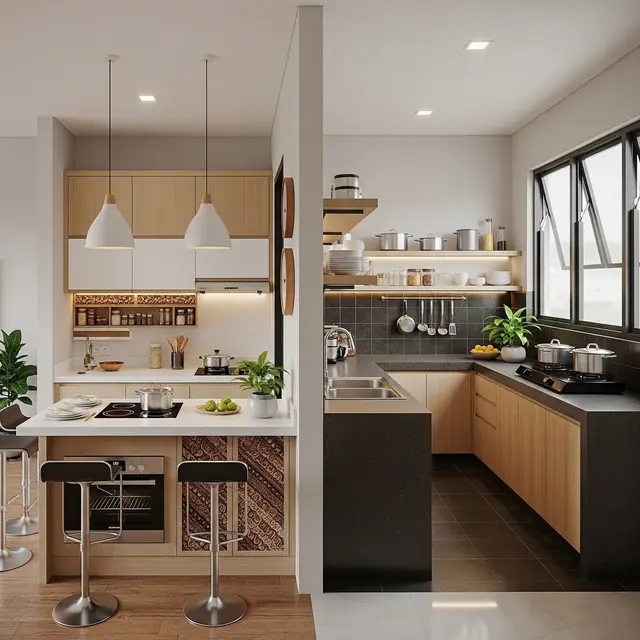 9 Desain Dapur Konsep Terbuka untuk Dua Keluarga, Solusi Harmonisasi Ruang
