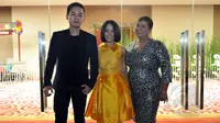 Finalis D'Academy 1, yaitu Ikif, Lesti dan Aty ditemui di sela-sela konferensi pers D'Academy 2 di SCTV Tower, Senayan, Jakarta, Kamis (5/2/2015). (Liputan6.com/Panji Diksana)