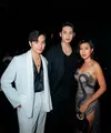 Angga Yunanda, Mingyu dan Shenina Cinnamon di acara Bulgari di Seoul, Korea Selatan. [Foto: Instagram/angga]
