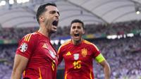 Pemain pengganti, Mikel Merino, melakukan sundulan yang sukses membobol gawang Jerman dan membuat skor berubah menjadi 2-1 untuk kemenangan Tim Matador. (AP Photo/Manu Fernandez)