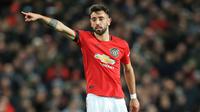 1. Bruno Fernandes (7 gol dan 4 assist) : Manchester United melaju ke semi final Liga Europa berkat gol tunggal yang dicetak Bruno Fernandes ke gawang Copenhagen di perempat final. Gol itu juga membuat pemain asal Portugal ini menjadi top skor sementara Liga Europa musim ini. (AFP/Lindsey Parnaby)