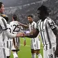 Selebrasi pemain Juventus saat menghajar Empoli di Liga Italia 2022/2023 (AP)