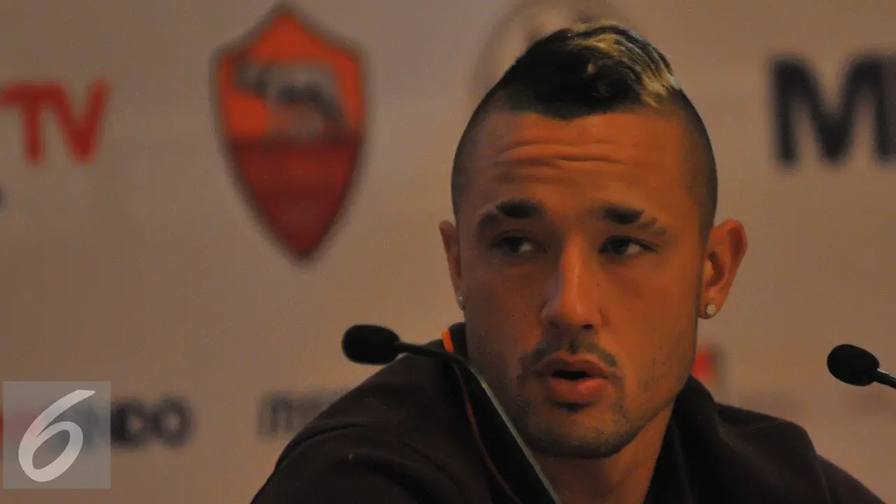 20150725-Pemain AS Roma Tiba di Jakarta