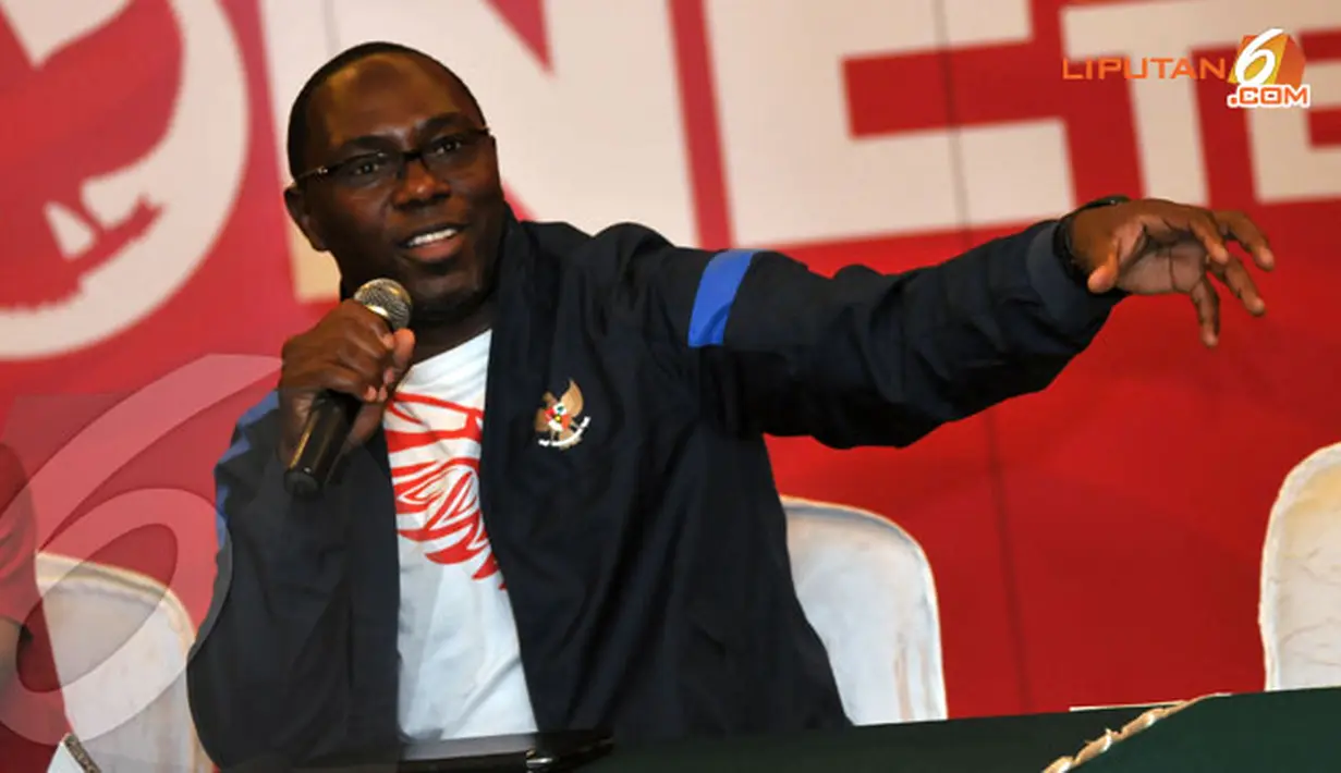 Pelatih Timnas Indonesia, Jacksen F Tiago juga berharap laga melawan Kyrgyzstan ini akan mampu mengasah feeling dan kemampuan agar pemain Timnas Indonesia menjadi lebih agresif (Liputan6.com/Helmi Fithriansyah)