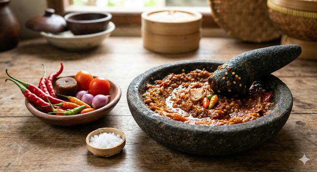 Membuat Sambal Ayam Pop (Opsional)