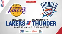 Jadwal NBA, Los Angeles Lakers vs Oklahoma City Thunder. (Bola.com/Dody Iryawan)