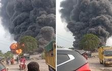 Pabrik Kimia di Cikupa Tangerang Ini Ludes Terbakar, Kepulan Asap Hitam Muncul Selimuti Langit