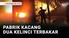 Pabrik kacang PT Dua Kelinci di Pati, Jawa Tengah, terbakar hebat. Petugas kesulitan memadamkan api karena banyak material yang mudah terbakar.
