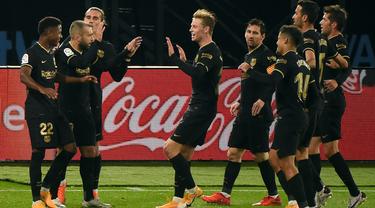 Foto Liga Spanyol: Ansu Fati Kembali Cetak Gol, Barcelona Hajar Celta Vigo 3-0