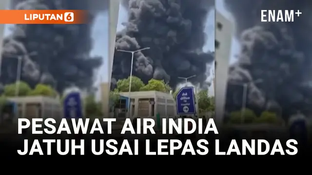 VIDEO: Pesawat Air India Jatuh, Bawa 242 Orang!