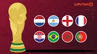 Banner Infografis Jadwal 8 Besar Piala Dunia 2022 Qatar, Babak Perempat Final (Liputan6.com/Abdillah)