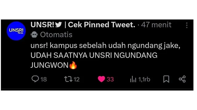 6 Cuitan Kocak Base Kampus di X Usai Jake ENHYPEN Kunjungi Universitas Trisakti