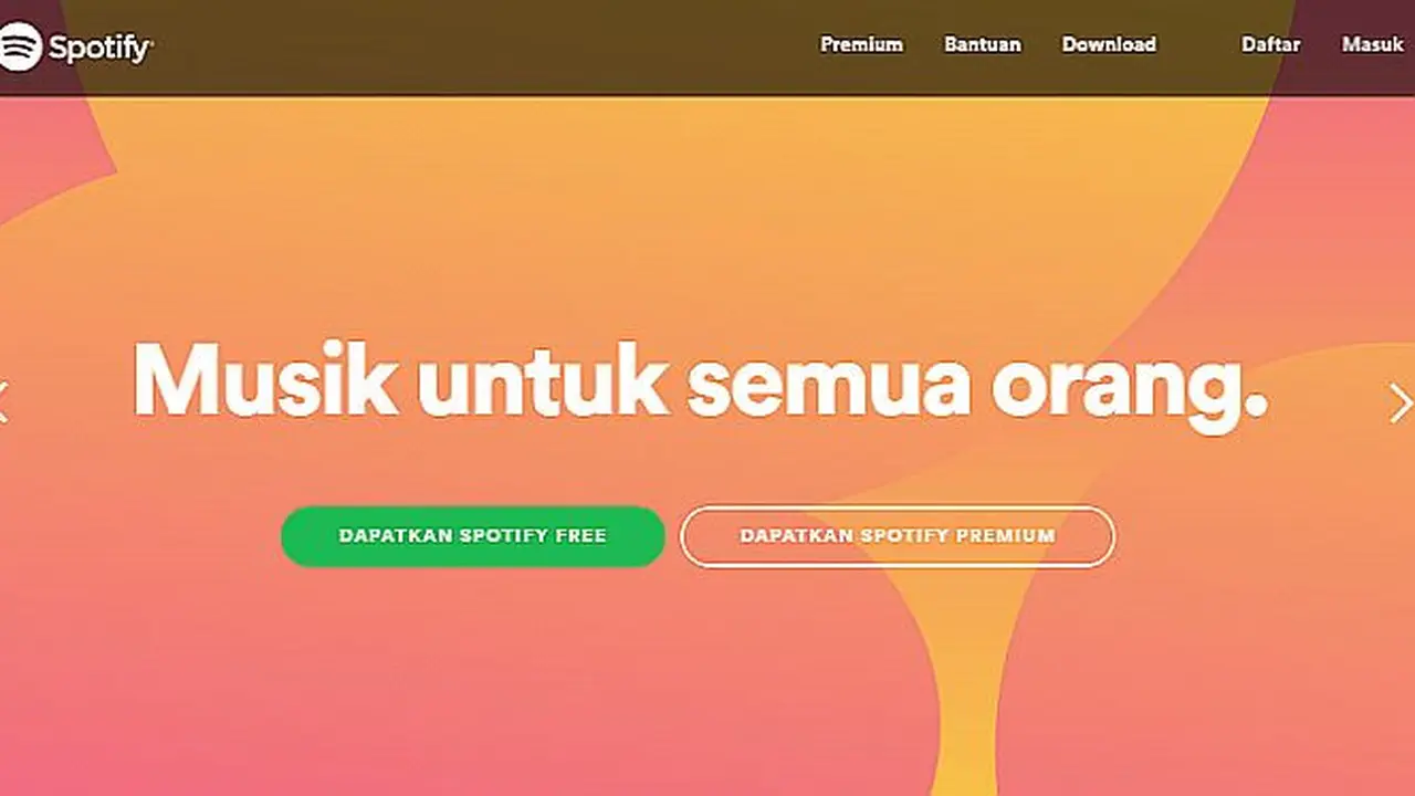 Situs web Spotify