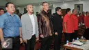 Sejumlah peserta pelatihan mengikuti pembukaan Pelatihan Manajer Penggerak Ekonomi Kerakyatan di kantor DPP PDIP, Lenteng Agung, Jakarta, Rabu (20/7). Pelatihan ini diikuti utusan dari 34 DPD PDIP seluruh Indonesia. (Liputan6.com/Yoppy Renato)