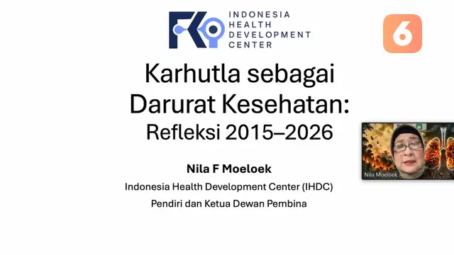 Menteri Kesehatan RI periode 2014 s.d 2019 sekaligus Ketua Dewan Pembina Indonesia Health Development Center (IHDC), Prof. Dr. dr. Nila Djuwita F. Moeloek, Sp.M(K)