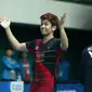 Pebulutangkis Korea Selatan, Lee Yong-dae, mengucapkan salam perpisahan kepada fans badminton internasional setelah menjuarai Korea Terbuka Super Series 2016, Minggu (2/10/2016). (Badminton Photo)