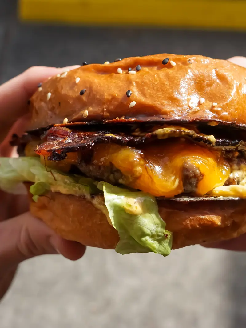 Contoh ilustrasi makanan yaitu burger
