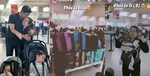 Sekitar sebulan menemani sang suami di Amerika Serikat, Tasya Kamila kembali ke Indonesia. Tidak didampingi suami, Tasya pulang bersama dua anak dan 7 koper besar. Ia pun mengungkapkan sempat bingung saat akan mengambil koper. Berikut potretnya. [Instagram/tasyakamila]