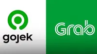Logo Gojek dan Grab. Dok: Gojek dan Grab